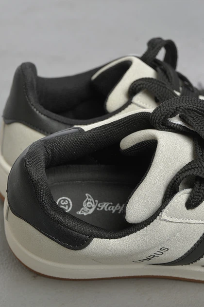 Кроссовки женские светло-серого цвета на шнуровке замша Happy размер 39 (187543) - Фото 4 Кроссовки женские светло-серого цвета на шнуровке замша Happy размер 39 (187543) - изображение 4
