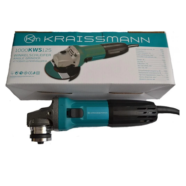 Болгарка Kraissmann 1000-KWS-125 - Фото 5 Болгарка Kraissmann 1000-KWS-125 - зображення 5
