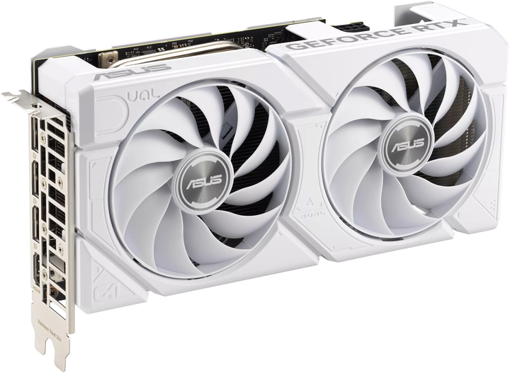Відеокарта ASUS PCI-Ex GeForce RTX 4060 Ti Dual EVO White OC Edition 8GB GDDR6 (128bit) (2595/18000) (1 x HDMI, 3 x DisplayPort) (DUAL-RTX4060TI-O8G-EVO-WHITE) - зображення 3