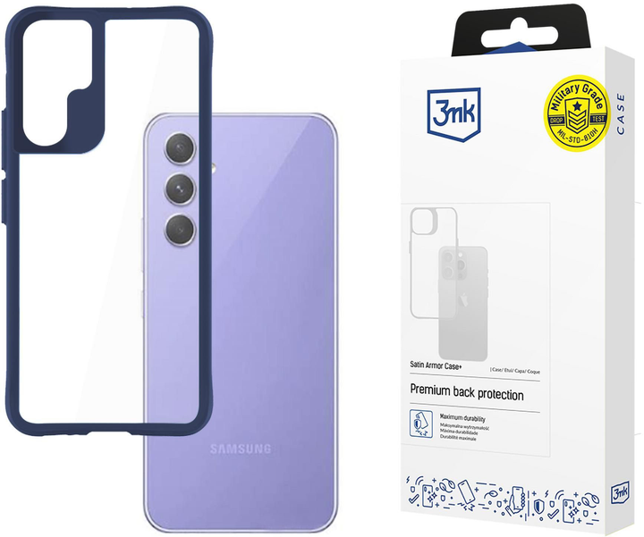 Etui plecki 3MK Satin Armor Case+ do Samsung Galaxy A54 5G Blue (5903108568180) - obraz 1