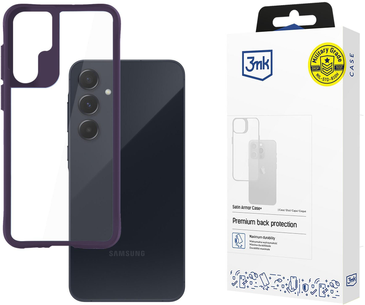 Панель 3MK Satin Armor Case+ для Samsung Galaxy A55 5G Purple (5903108568166) - зображення 1