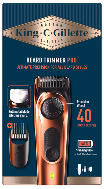 Триммер для бороды King C. Gillette Pro (8700216659659) - изображение 2