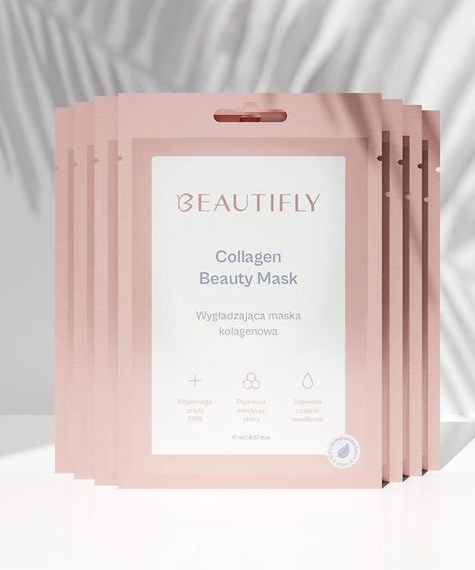 Maska kolagenowa do twarzy Beautifly Collagen Beauty w płacie 8 szt (5903003701224) - obraz 5