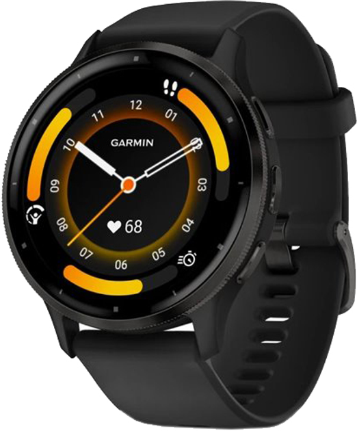 Смарт-годинник Garmin Venu 3 Slate Stainless Steel Bezel with Black Case and Silicone Band (010-02784-01) - зображення 1