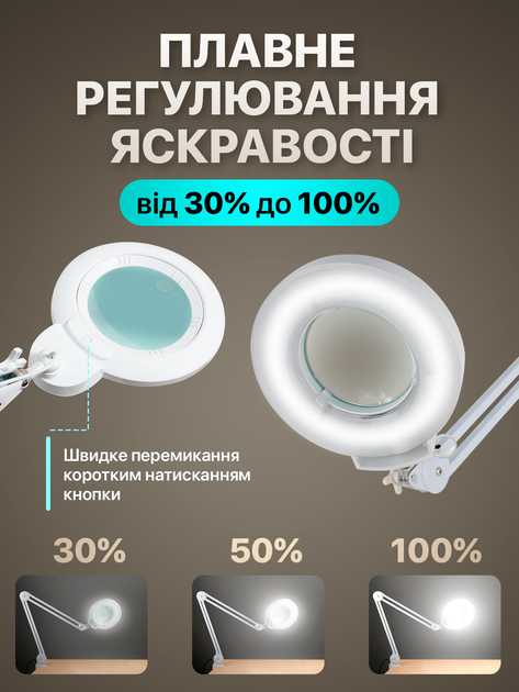 Настольная лампа лупа с подсветкой для косметолога маникюра тату ...