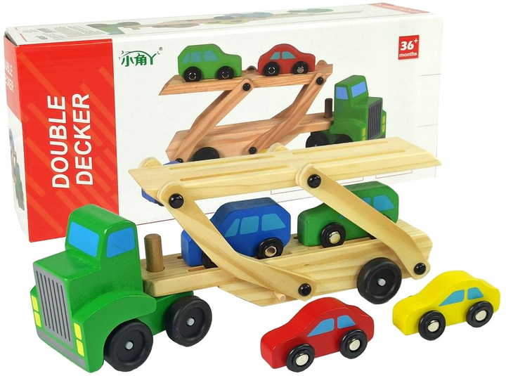 Ciężarówka Leantoys Double Decker z platformą i akcesorium (5904204751292) - obraz 2