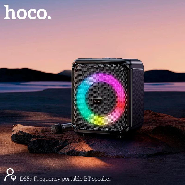 Беспроводная портативная Bluetooth колонка с микрофоном HOCO DS59 |BT5.0, TF/USB/AUX, 40W, 4H, 1mic| - изображение 2