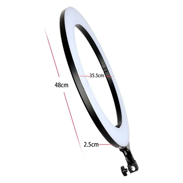 Кольцевая LED лампа 48 см и штатив 1.8М Zomei ZM448 |180cm Tripod Stand, Plug Powered, 3200-5600K| - изображение 3