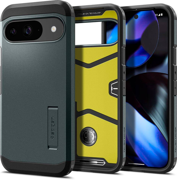 Панель Spigen Tough Armor Google Pixel 9/9 Pro abyss green/зелена ACS07694 (8809971226431) - зображення 2