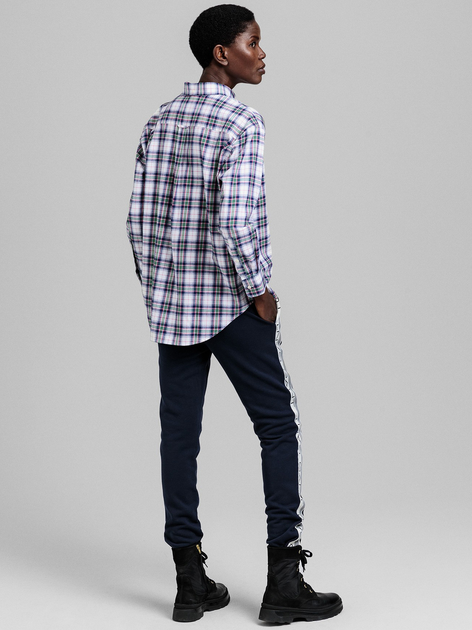 Сорочка жіноча GANT Flannel Check Relaxed Shirt 4300052 42 Біла (7325705876587) - зображення 4