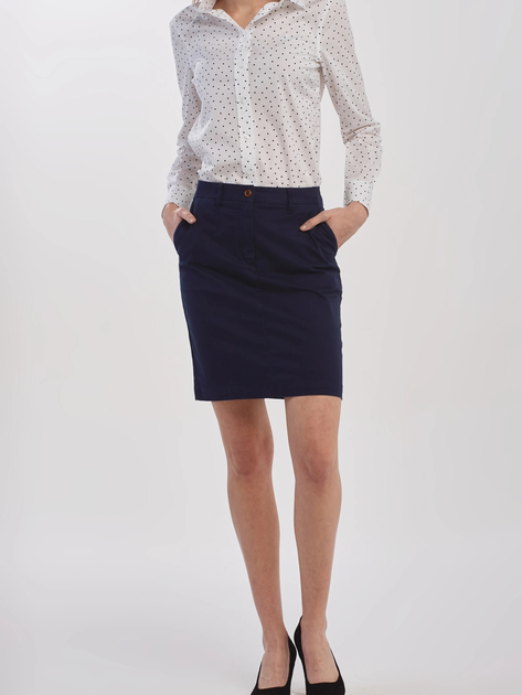 Koszula damska bawełniana GANT French Dot Stretch Broadcloth 4322033 38 Biała (7325705698639) - obraz 3