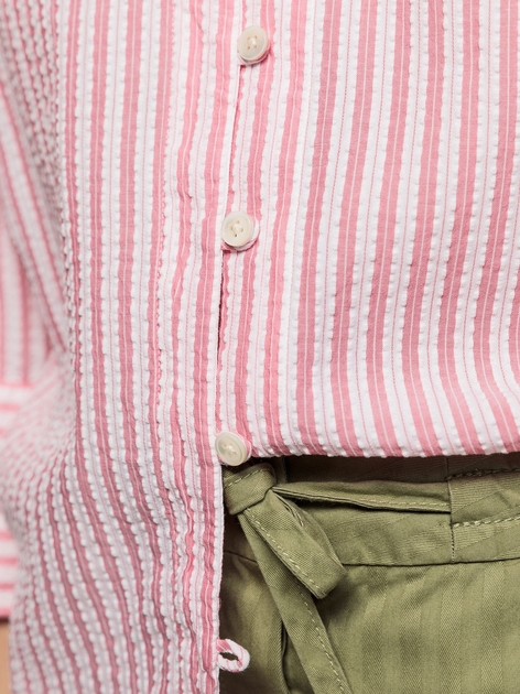 Сорочка жіноча GANT Pp Seersucker Shirt 4311127 38 Рожева (7325705730957) - зображення 5