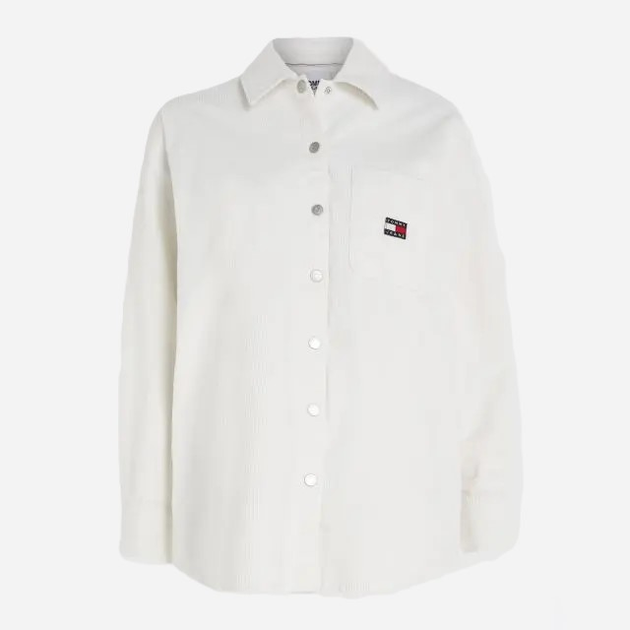 Koszula damska sztruksowa Tommy Jeans DW0DW15916-YBH XS Biała (8720644424674) - obraz 7
