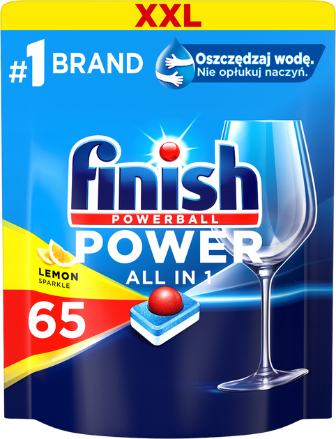 Таблетки для посудомийних машин Finish Power All in 1 XXL лимонні 65 шт (5908252005079)  - зображення 1