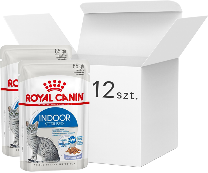 Mokra karma dla sterylizowanych kotów domowych Royal Canin Indoor Sterilised 12x85g (DLZROYKMK0025) - obraz 1