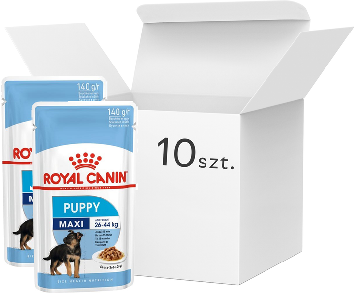 Вологий корм Royal Canin Maxi Puppy 10 x 140 г (9003579008447) - зображення 1