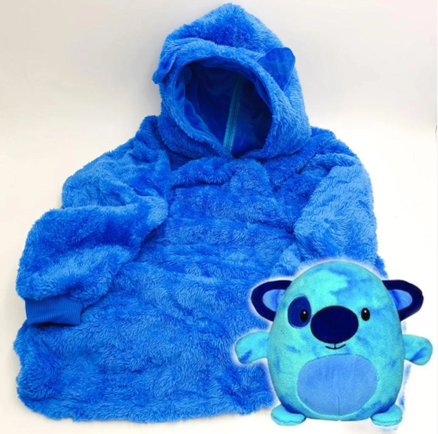 Худи - игрушка для детей Huggle Pets Hoodie толстовка с капюшоном Собачка Синяя - изображение 2