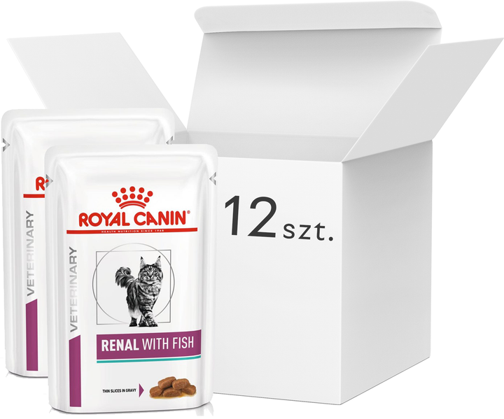 Mokra karma dla kotów z problemami nerek ROYAL CANIN Renal z rybą - saszetki 12x85g (9003579000519) - obraz 1