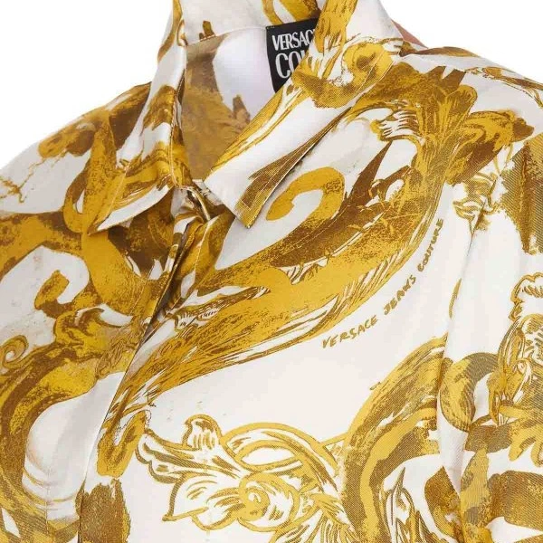 Koszula damska Versace Jeans Couture vjc76hal201ns407g03 40 Biały/Żółty (8052019658590) - obraz 4