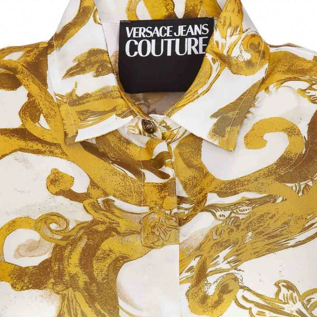 Koszula damska Versace Jeans Couture vjc76hal201ns407g03 40 Biały/Żółty (8052019658590) - obraz 5