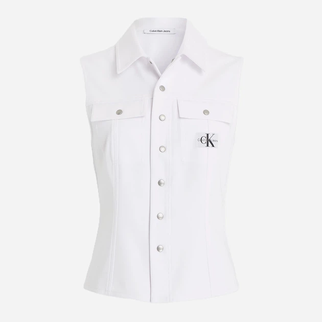 Сорочка жіноча Calvin Klein Jeans ckj20j223390yaf L Біла (8720109340099) - зображення 5