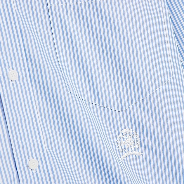 Сорочка жіноча Tommy Hilfiger thww0ww41675ybl L Блакитна (8720646877638) - зображення 8