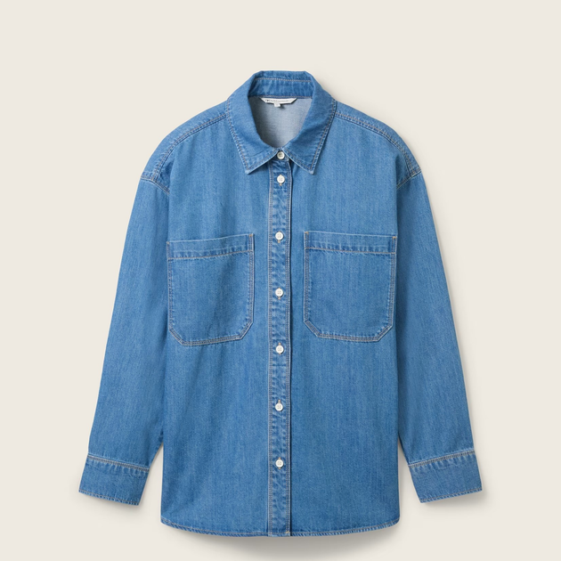 Koszula damska jeansowa Tom Tailor 1043118 XS Niebieska (4068127254689) - obraz 5
