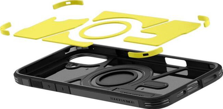 Etui Spigen Tough Armor MAG Apple iPhone 16 6.1" MagSafe czarny/black ACS08216 (8809971231114) - obraz 9