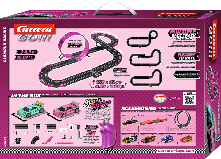 Гоночний трек Carrera GO!!! Glamour Racing 4.9 м (4007486625792) - зображення 7