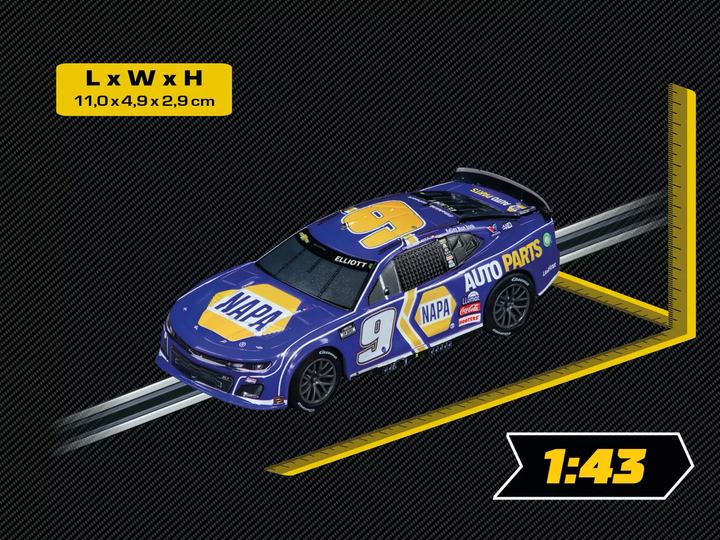 Автомобіль Carrera Go!!! NASCAR Camaro NextGen ZL1 Hendrick Motorsports Chase Elliott No.9 (4007486642676) - зображення 3