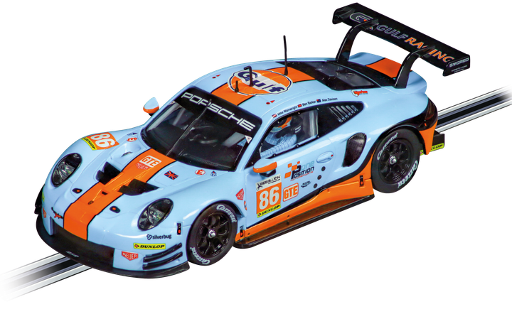 Auto Carrera Digital 132 Porsche 911 RSR Gulf Racing Mike Wainwright No.86 Silverstone 2018 (4007486320192) - obraz 2