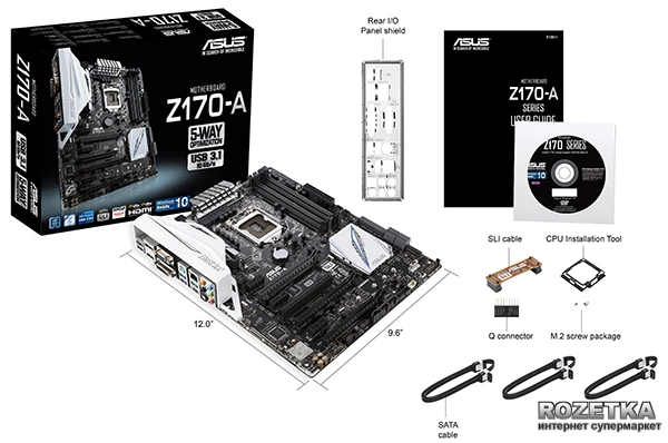 Материнская плата Asus Z170-A (s1151, Intel Z170, PCI-Ex16) – фото
