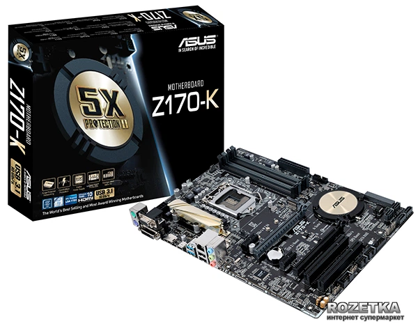 Материнская плата Asus Z170-K (s1151, Intel Z170, PCI-Ex16) – фото
