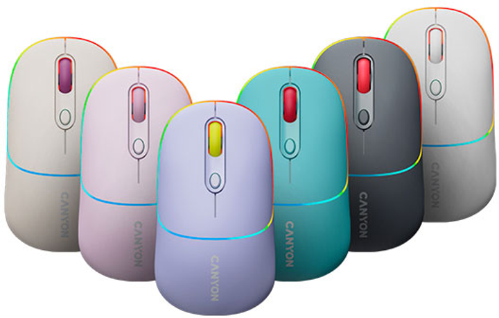 Миша Canyon MW-22 Dual Band RGB Wireless Mountain Lavender (CNS-CMSW22ML) - зображення 7