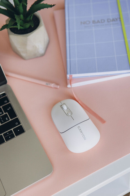 Миша Canyon MW-22 Dual Band RGB Wireless Snow White (CNS-CMSW22SW) - зображення 8
