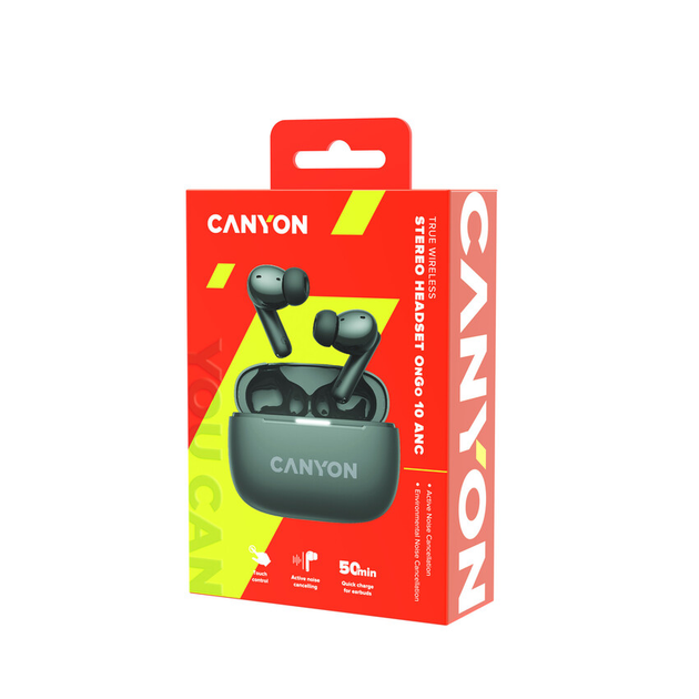 Słuchawki Canyon OnGo TWS-10 ANC ENC Graphite (CNS-TWS10BK) - obraz 8