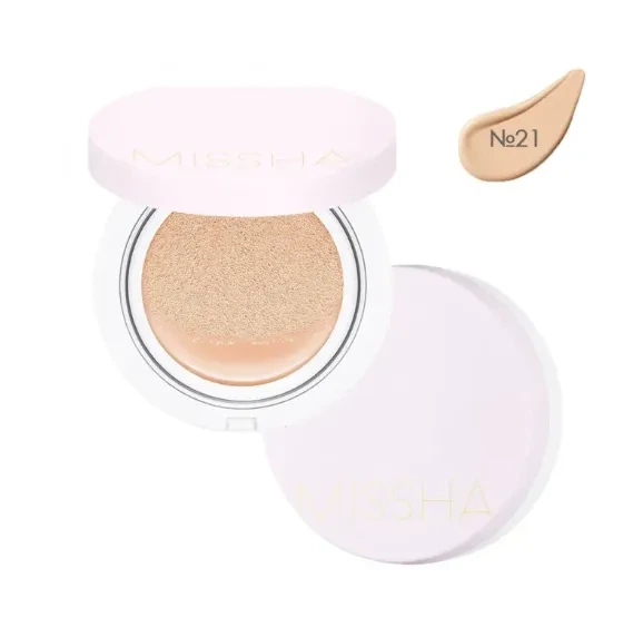Тональный крем-кушон Missha Magic Cushion Cover Lasting SPF50+ PA+++ №21 15 г (8809581449282/2000962946383/8809747960903) - изображение 2