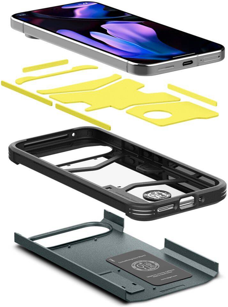 Etui Spigen Tough Armor Google Pixel 9 Pro XL abyss green/zielony ACS07728 (8809971226677) - obraz 6