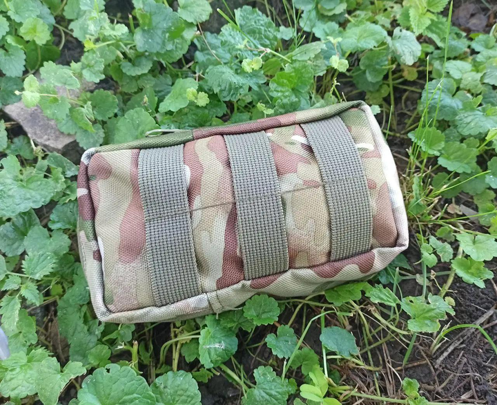 Подсумок на рюкзак утилитарный (сухарка) тактический MOLLE, мультикам - изображение 1