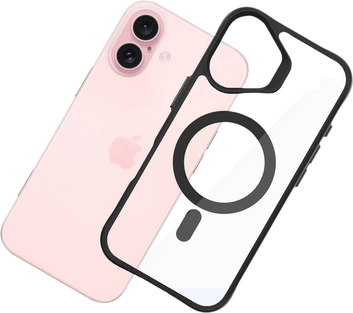Панель 3MK Satin Armor MagCase для Apple iPhone 16 Plus Black + Transparent (5903108586580) - зображення 4