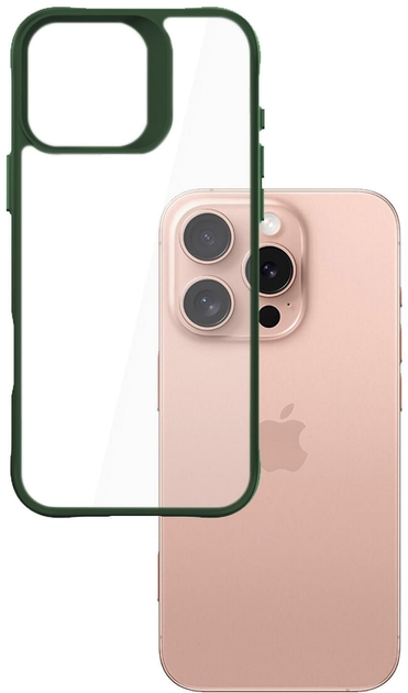 Etui 3MK Satin Armor Case+ do Apple iPhone 16 Pro Green + Transparent (5903108592727) - obraz 1