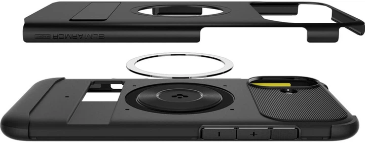 Etui Spigen Slim Armor MagFit do Apple iPhone 16 Black (8809971231220) - obraz 7