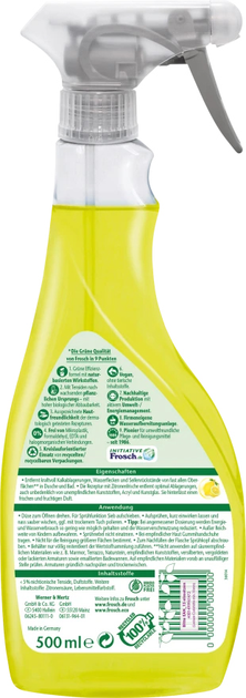 Spray do czyszczenia łazienki Frosch Citrus 500 ml (4001499961472) - obraz 2