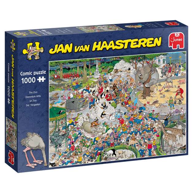 Puzzle Jumbo Jan van Haasteren The Zoo 1000 elementów 01491 (8710126014912) - obraz 1