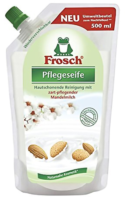 Mydło do rąk Frosch z mlekiem migdałowym 500 ml (4001499196973) - obraz 1