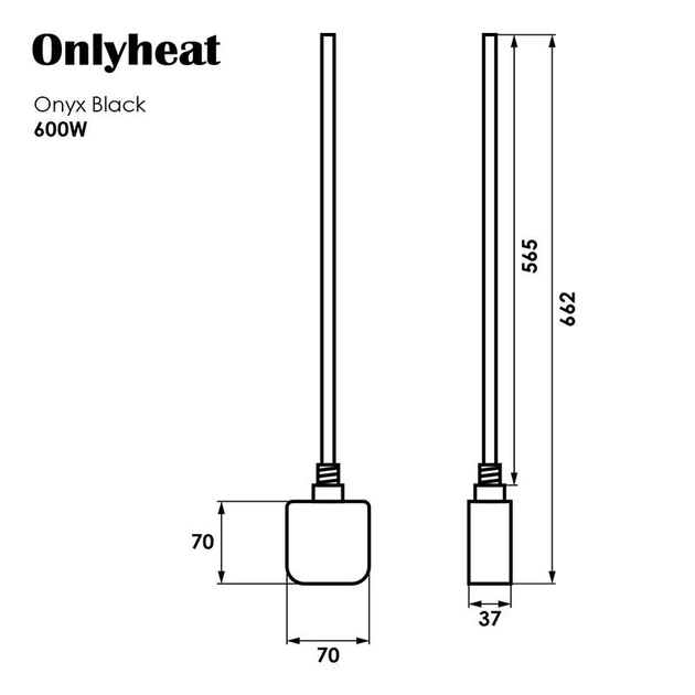 ТЭН для полотенцесушителя Onlyheat Onyx 0,6 кВт 1/2" - изображение 4