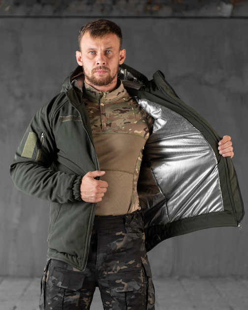 Тактична зимова куртка SoftShell Omni-Heat 2XL олива (56085) - зображення 2