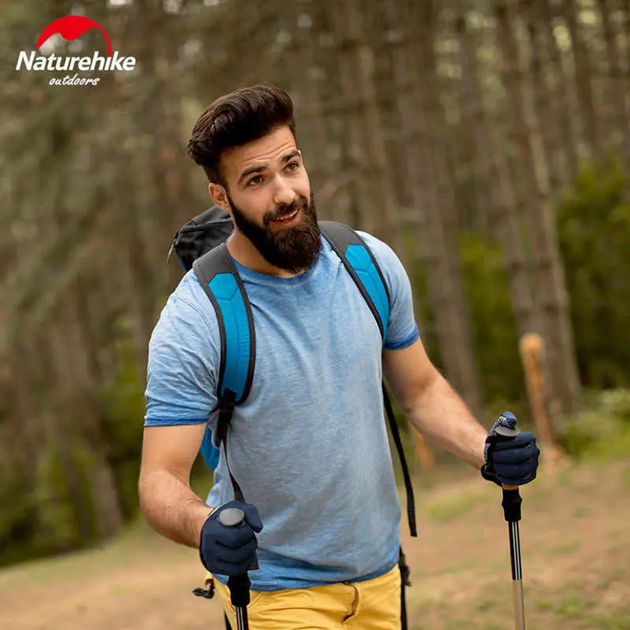 Перчатки нескользкие трикотажные Naturehike NH21FS035, размер М, серые - изображение 2