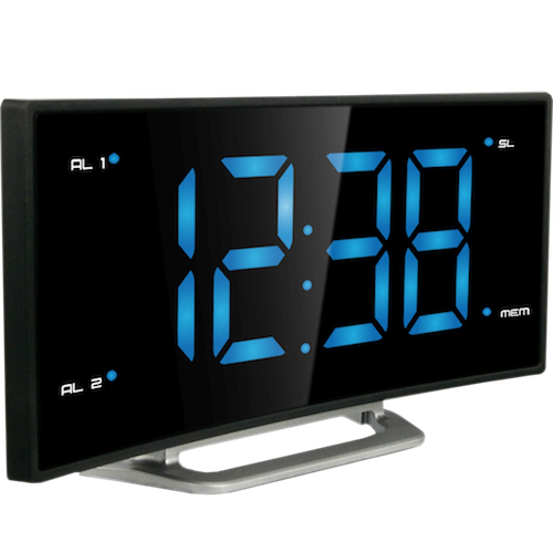 Годинник настільний з радіо Technoline WT460 Blue LED Black/Silver (WT460 blaue LED) - Фото 3 Годинник настільний з радіо Technoline WT460 Blue LED Black/Silver (WT460 blaue LED) - изображение 3