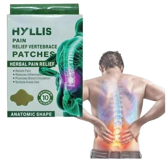 Лікувальний пластир для зняття болю в спині та хребті pain Relief neck Patches упаковка 10 штук - зображення 2